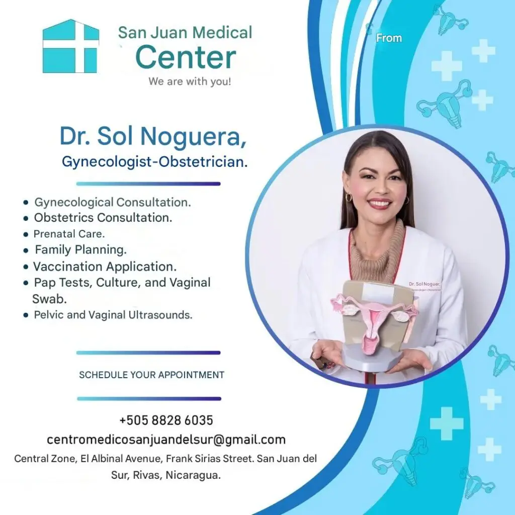 Poster with Dr. Sol Noguera Gynecologist Obstetrician