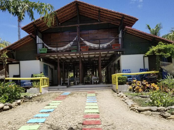Exterior of Restaurante Playa Hermosa – Beachfront Dining & Surf Vibes in San Juan del Sur, Nicaragua