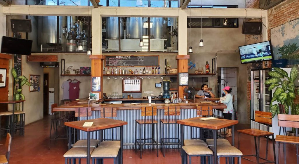 Photo of the interior of San Juan del Sur Cervecería
