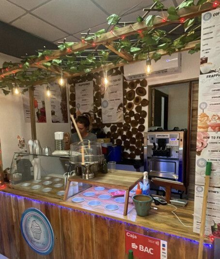 Interior of Beta Fro Yo in San Juan del Sur.