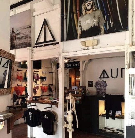 Auric Surf shop showcasing accessories in San Juan del Sur