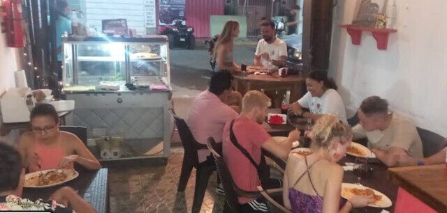 Mammamia Italian Restaurant exterior in San Juan del Sur, Nicaragua