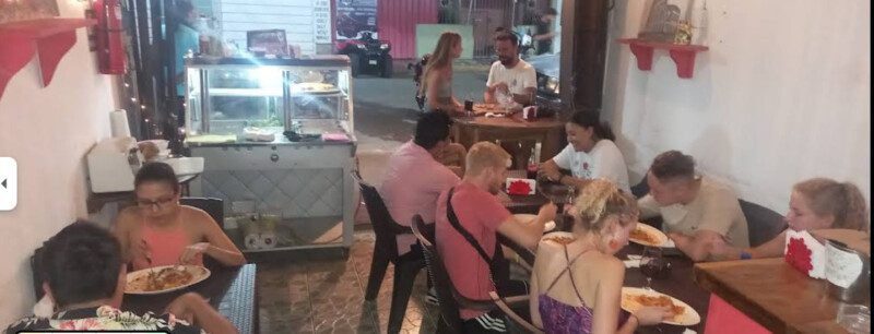 Mammamia Italian Restaurant exterior in San Juan del Sur, Nicaragua