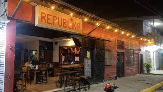 Exterior of Republika at night