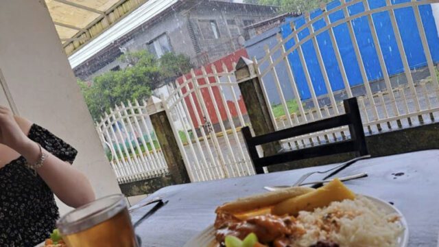 View from a table at El Sazón de Ana – Affordable Homestyle Nicaraguan Buffet in San Juan del Sur