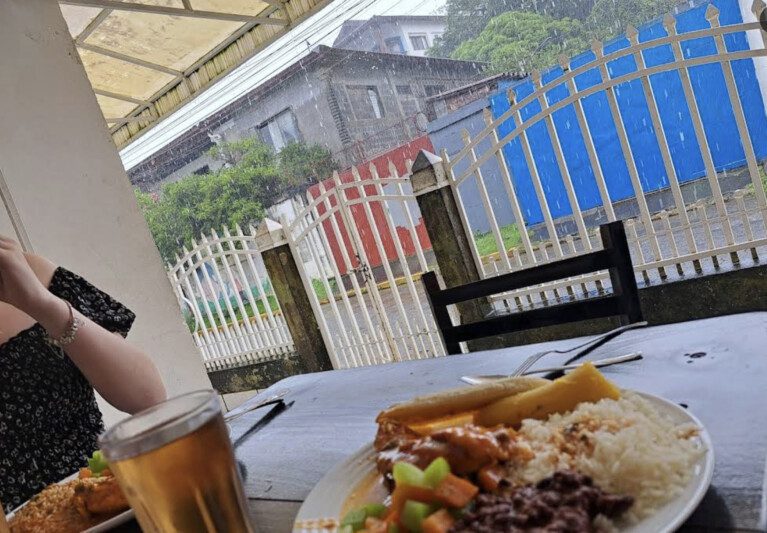 View from a table at El Sazón de Ana – Affordable Homestyle Nicaraguan Buffet in San Juan del Sur