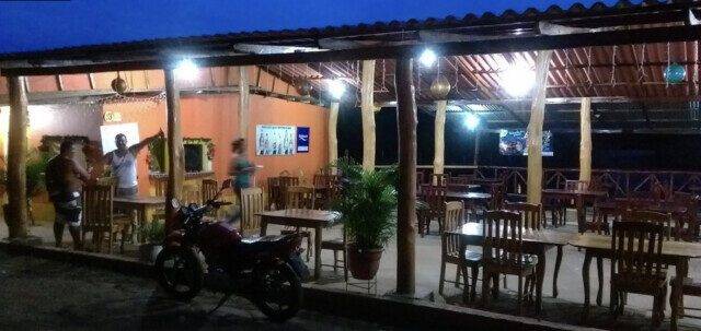 Rancho Marsella Concha beachfront restaurant at Playa Marsella, San Juan del Sur, featuring outdoor seating with ocean views.