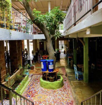 Casa Oro Eco Hostel in San Juan del Sur, featuring eco-friendly design, rooftop terrace, and proximity to the beach.