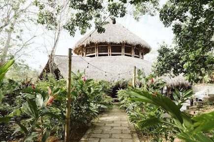 Low angle view of the exterior of Dreamsea Surf Resort Nicaragua – Eco-Luxury Glamping & Surf Retreat in San Juan del Sur
