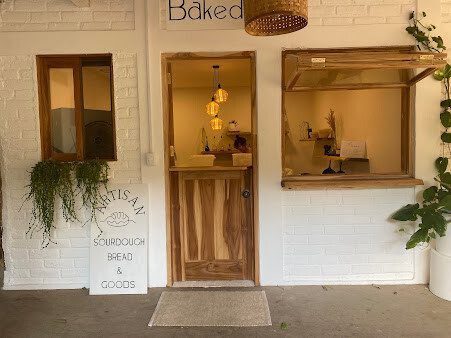 Freshly baked sourdough loaves at Baked Sourdough Bakery in San Juan del Sur, Nicaragua