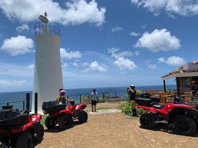 ATV riders on coastal trails near San Juan del Sur, Nicaragua