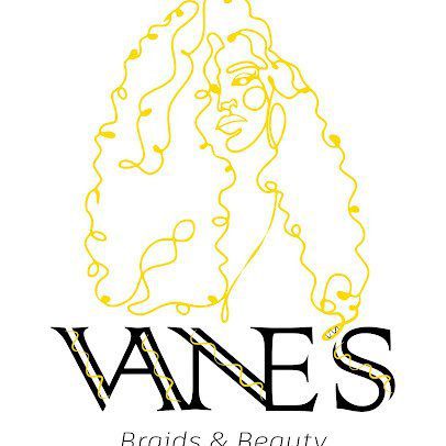 Interior of Vanes Braids & Beauty showing a stylist braiding hair with tools and beauty products in a cozy, well-lit salon in San Juan del Sur