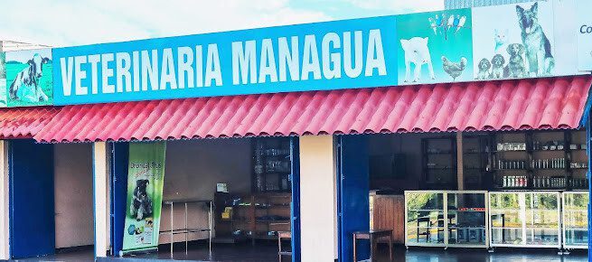 Exterior view of Veterinaria Managua clinic in Managua, Nicaragua