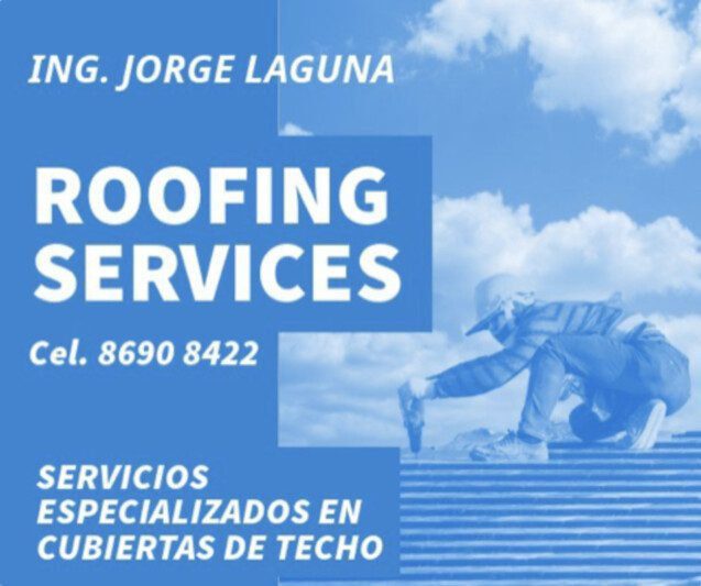 Business card for Roofing contractor Jorge Laguna Roofing Services