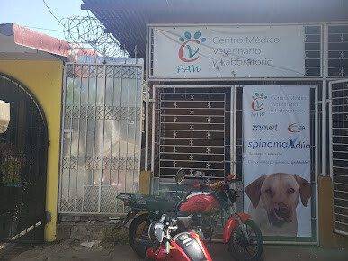 Exterior view of Centro Médico Veterinario PAW in Managua, Nicaragua