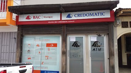 BAC Credomatic ATM in central San Juan del Sur, Nicaragua