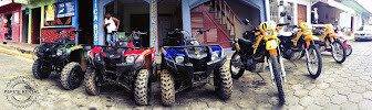 Pepes Rental SJDS ATV and motorcycle rentals lined up at Pepe’s Rental in San Juan del Sur