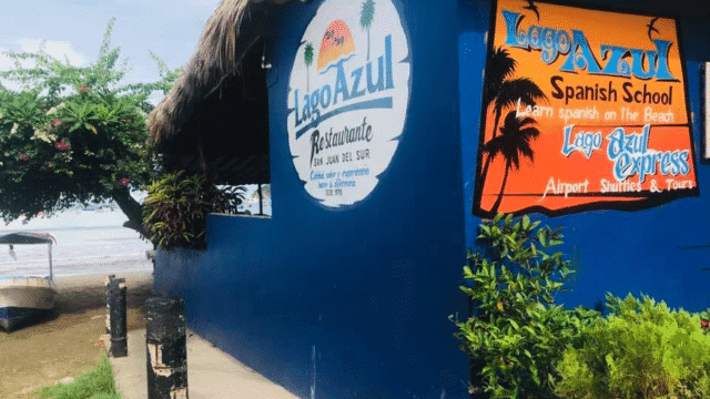 Front view of Restaurante El Lago Azul