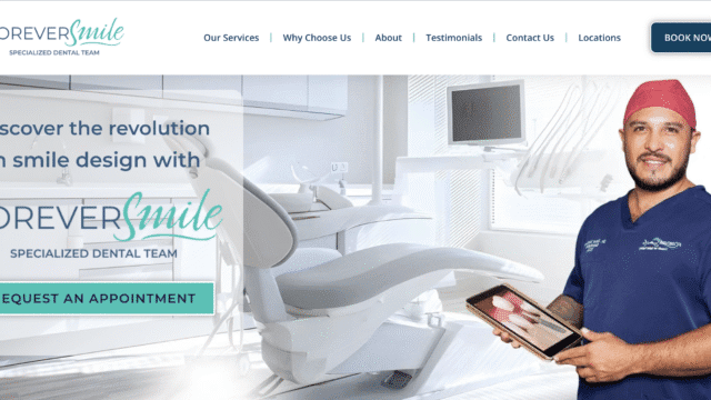 NicaSeeker Premium Featured Page e.g.Forever Smile Dentists have their own branded website on NicaSeeker