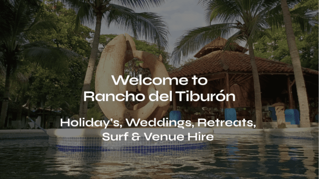 Rancho del Tiburón image of the beautiful pool and backdrop