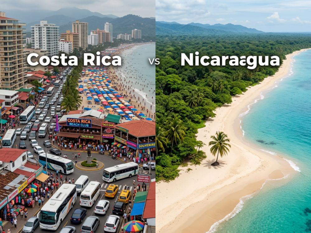 Image showing Costa Rica on one side and Nicaragua, unspoilt on the other Costa Rica vs Nicaragua
