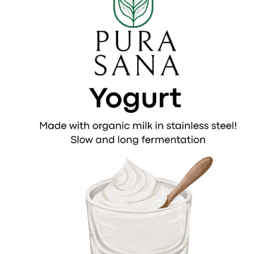 Pura Sana Yoghurt label